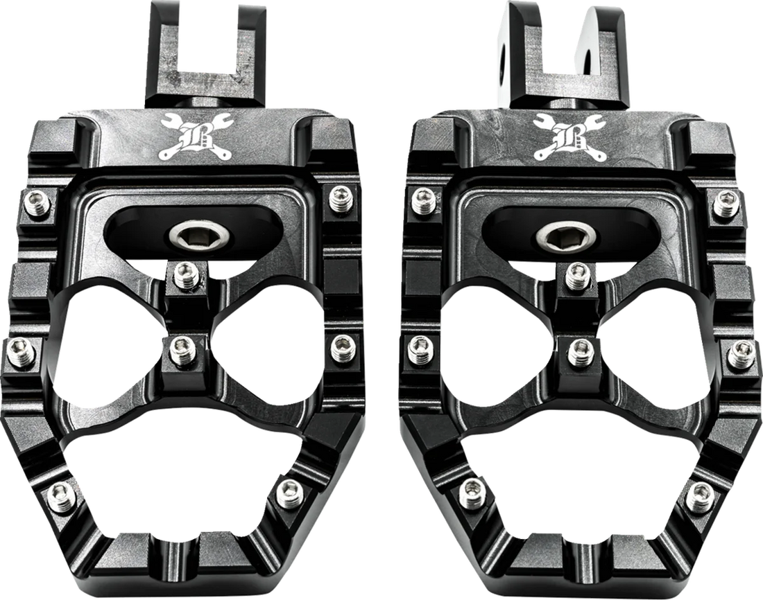 Burly Brand MX Evolution Pegs - Black - Softail B13-1016B - Installation View