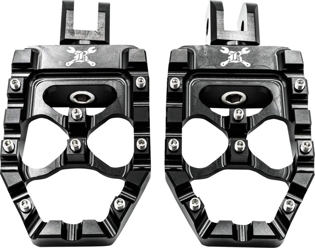 Burly Brand MX Evolution Pegs - Black - Softail B13-1016B - Installation View
