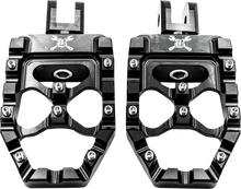 Load image into Gallery viewer, Burly Brand MX Evolution Pegs - Black - Softail B13-1016B - Installation View