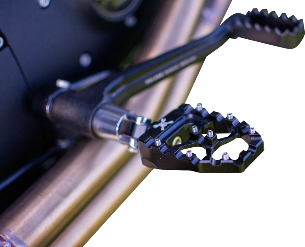 Burly Brand MX Evolution Pegs - Black - Sportster/Dyna B13-1015B - Installation View