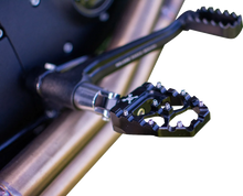 Load image into Gallery viewer, Burly Brand MX Evolution Pegs - Black - Sportster/Dyna B13-1015B - Installation View
