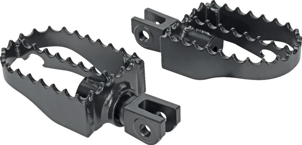 Burly Brand MX Footpegs - Driver - Black B13-1200B - Main Product View
