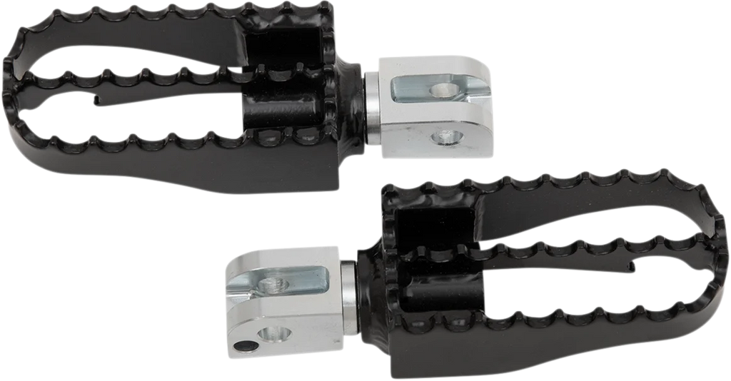 Burly Brand MX Footpegs - Driver - Black B13-1200B - Side View