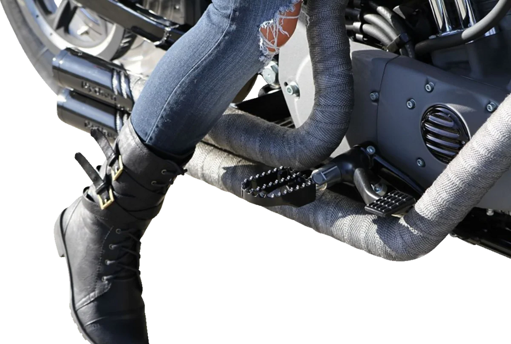 Burly Brand MX Footpegs - Driver/Passenger - Black B13-1009B - Side View