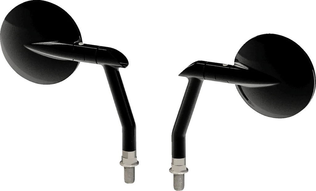 Burly Brand Mirrors - Hot Rod - Side View - Round - Black B16-1501B - Main Product View