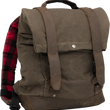 Load image into Gallery viewer, Burly Brand Roll Top Backpack - Dark Oak B15-1020D - Main Product View