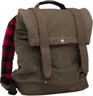 Burly Brand Roll Top Backpack - Dark Oak B15-1020D - Main Product View