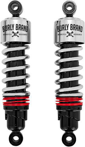 Burly Brand Slammer Plus Shocks - Chrome - FLH B28-1204 - Main Product View