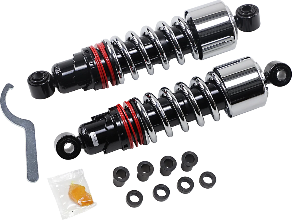 Burly Brand Slammer Plus Shocks - Chrome - FXD B28-1207 - Main Product View