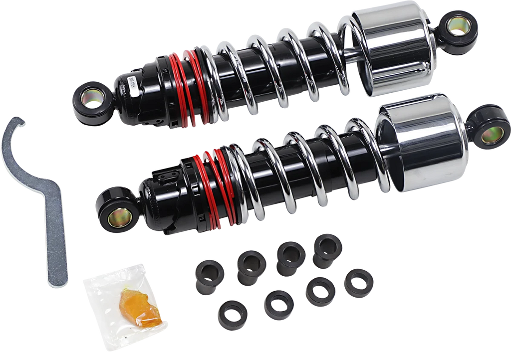 Burly Brand Slammer Plus Shocks - Chrome - XL B28-1205 - Main Product View