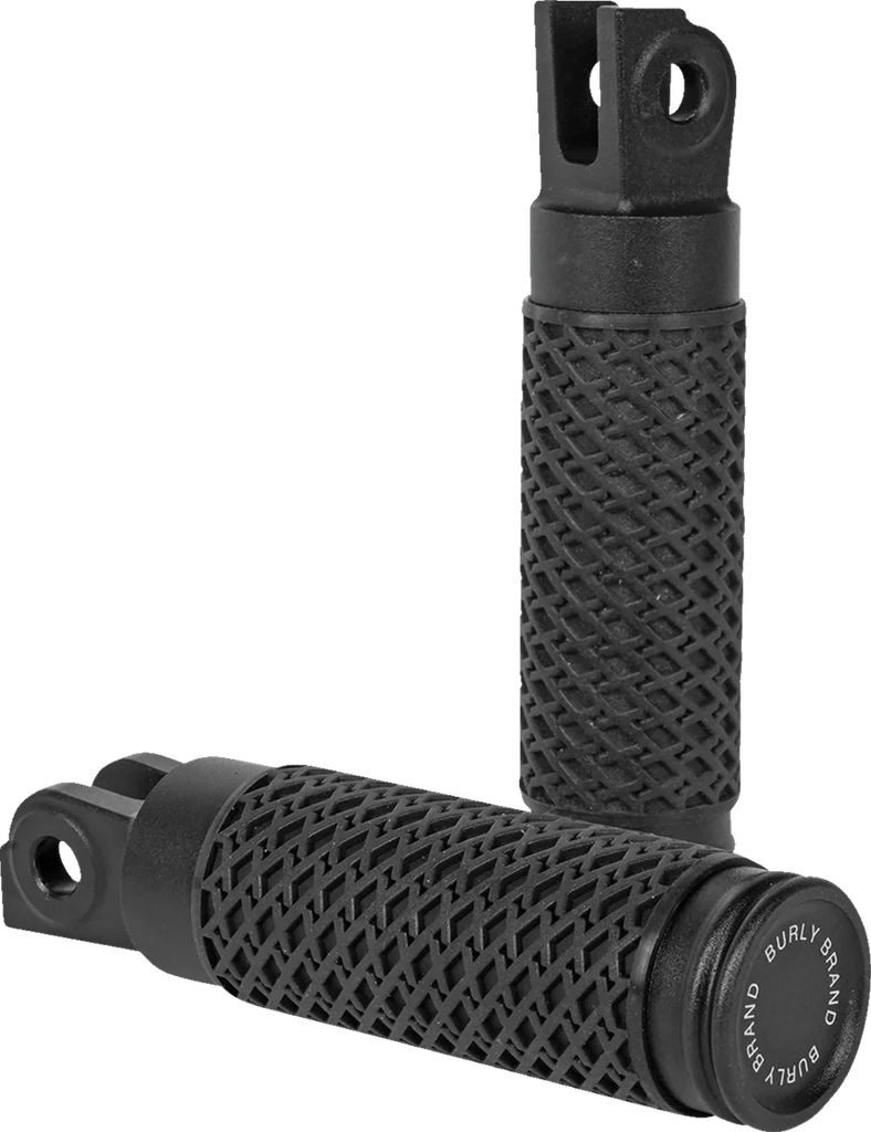 Burly Brand Slash Cut - Rider Footpegs - Black B13-1204B - Main Product View