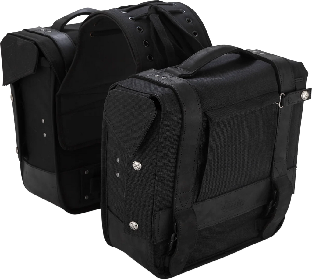 Burly Brand Throw-Over Saddlebag - Black B15-1002B - Main Product View
