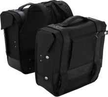 Load image into Gallery viewer, Burly Brand Throw-Over Saddlebag - Black B15-1002B - Main Product View