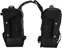 Load image into Gallery viewer, Burly Brand Throw-Over Saddlebag - Black B15-1002B - Installation View