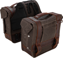 Load image into Gallery viewer, Burly Brand Throw-Over Saddlebag - Dark Oak B15-1002D - Main Product View