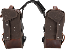 Load image into Gallery viewer, Burly Brand Throw-Over Saddlebag - Dark Oak B15-1002D - Installation View