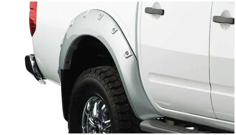 Bushwacker 06-14 Nissan Frontier Styleside Boss Pocket Style Flares 4pc 58.6in Bed - Black - Back View
