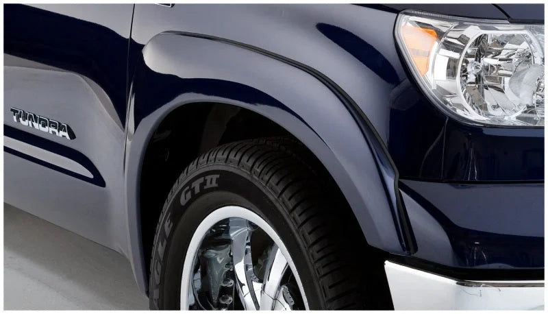 Bushwacker 07-13 Toyota Tundra Fleetside OE Style Flares 4pc w/ Factory Mudflap - Black - Installation View