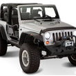 Load image into Gallery viewer, Bushwacker 07-18 Jeep Wrangler Flat Style Flares 4pc Fits 2-Door Sport Utility Only - Black - Installation View