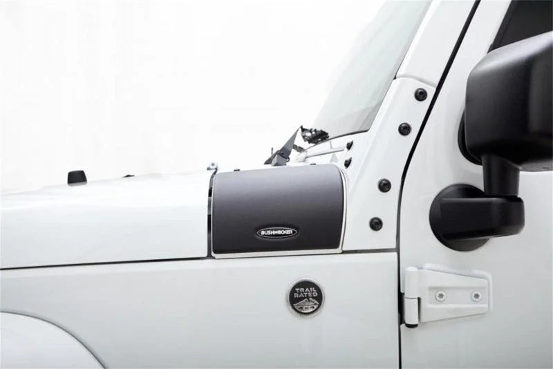 Bushwacker 07-18 Jeep Wrangler Trail Armor Cowl Cover - Black - Detail View