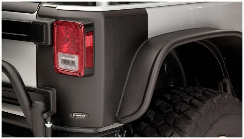 Bushwacker 07-18 Jeep Wrangler Trail Armor Rear Corners - Black - Side View