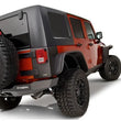 Load image into Gallery viewer, Bushwacker 07-18 Jeep Wrangler Unlimited Flat Style Flares 4pc 4-Door Sport Utility Only - Black - Side View