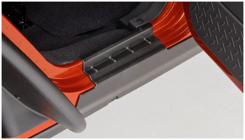 Bushwacker 07-18 Jeep Wrangler Unlimited Trail Armor Rocker Panel and Sill Plate Cover - Black - Detail View