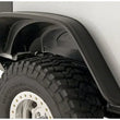 Load image into Gallery viewer, Bushwacker 07-18 Jeep Wrangler Flat Style Flares 4pc Fits 2-Door Sport Utility Only - Black - Back View