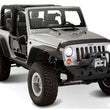 Load image into Gallery viewer, Bushwacker 07-18 Jeep Wrangler Flat Style Flares 4pc Fits 2-Door Sport Utility Only - Black - Installation View