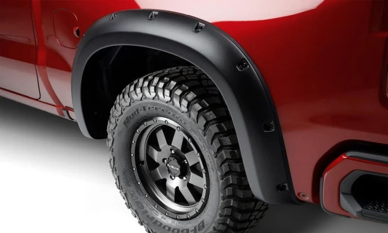 Bushwacker 14-15 Chevrolet Silverado 1500 (6ft & 8ft Beds) Forge Style Flares 4pc - Black - Back View