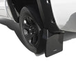 Load image into Gallery viewer, Bushwacker 14-18 Chevrolet Silverado 1500 Trail Armor Rear Mud Flaps (Fits Pocket Style Flares) - Installation View