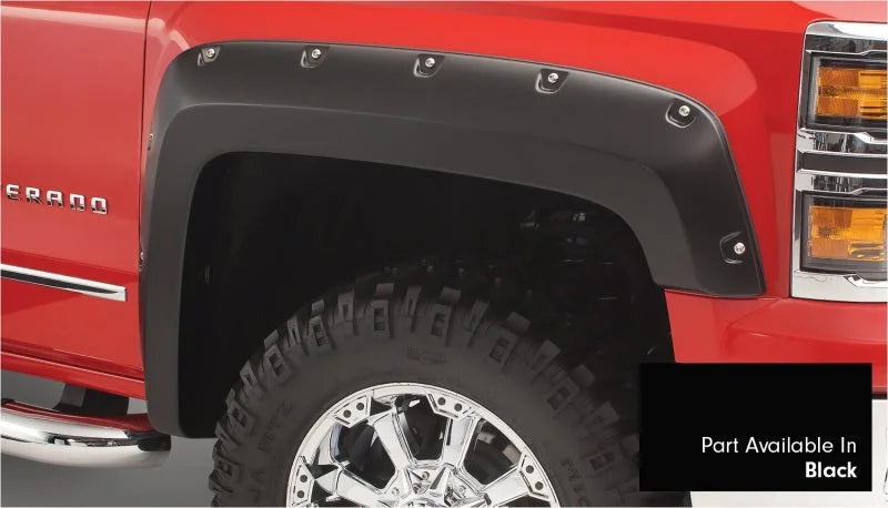 Bushwacker 16-18 Chevy Silverado 1500 Fleetside Pocket Style Flares 4pc 78.8/97.8in Bed - Black - Side View
