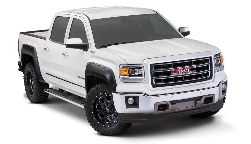 Bushwacker 16-18 GMC Sierra 1500 Pocket Style Flares 4pc - Black - Installation View