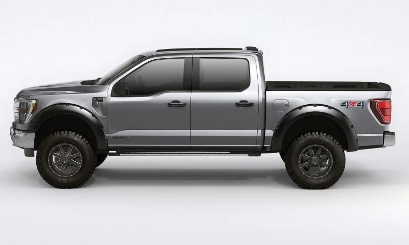 Bushwacker 17-21 Ford F-250 Super Duty Forge Style Flares 4pc - Black - Side View