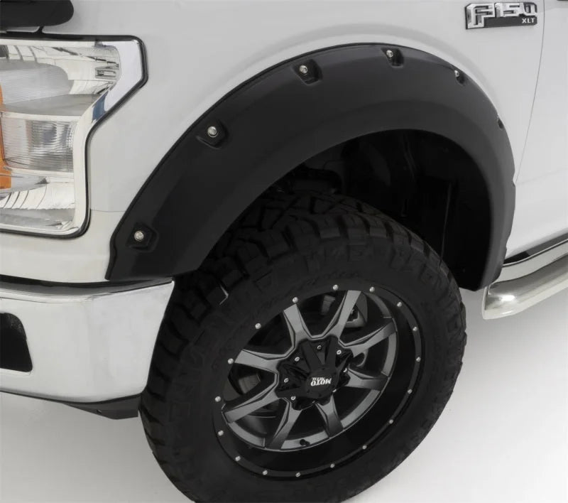 Bushwacker 18-19 Ford F-150 Pocket Style Flares 4 pc - Oxford White - Side View