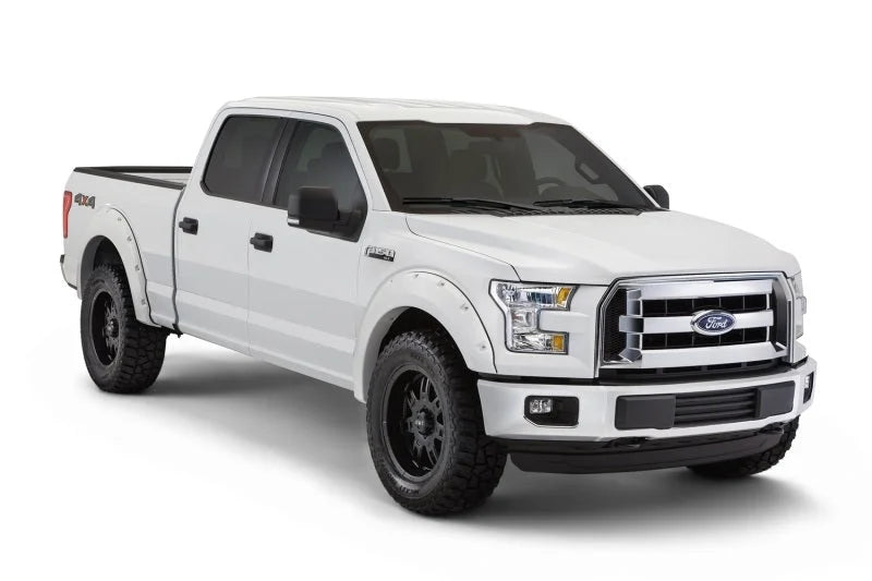 Bushwacker 18-19 Ford F-150 Pocket Style Flares 4 pc - Oxford White - Back View