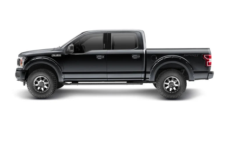 Bushwacker 18-19 Ford F-150 Pocket Style Flares 4 pc - Shadow Black - Installation View