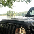 Load image into Gallery viewer, Bushwacker 18-19 Jeep Wrangler Rubicon/Sport//Unlimited/Sport S Hood Stone Guard- Black - Detail View