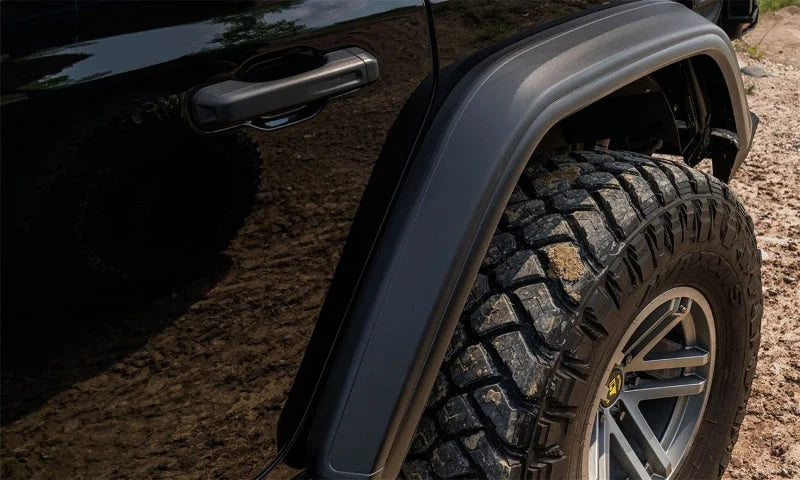 Bushwacker 18-21 Jeep Wrangler JL (2-Door & 4-Door) Flat Style Flares 4pc - Black - Additional View 6