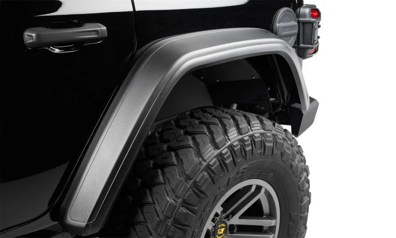 Bushwacker 18-21 Jeep Wrangler JL (2-Door & 4-Door) Flat Style Flares 4pc - Black - Additional View 7