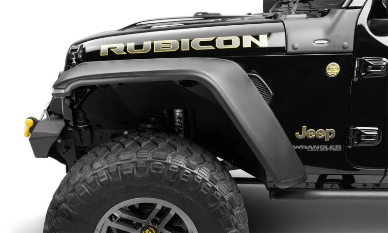Bushwacker 18-21 Jeep Wrangler JL (2-Door & 4-Door) Flat Style Flares 4pc - Black - Additional View 8