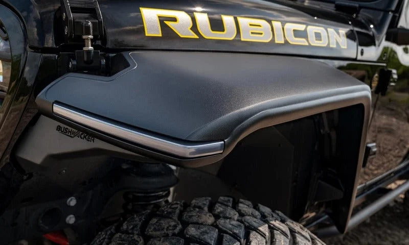 Bushwacker 18-21 Jeep Wrangler JL (2-Door & 4-Door) Flat Style Flares 4pc - Black - Additional View 10