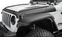Load image into Gallery viewer, Bushwacker 18-22 Jeep Wrangler 2/4dr / 20-22 Jeep Gladiator Trail Armor Hood Armor (3pc) - Tex. Blk - Main Product View