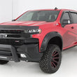 Load image into Gallery viewer, Bushwacker 19-21 Chevrolet Silverado 1500 Pocket Style Flares 4pc - Black - Installation View