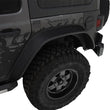 Load image into Gallery viewer, Bushwacker 2018+ Jeep Wrangler (JL) Unlimited Flat Style Flares 4pc - Black - Back View