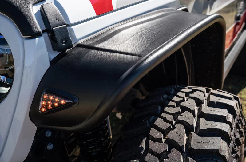 Bushwacker 2020 Jeep Gladiator Launch Edition Flat Style Flares 4pc - Black - Main Product View