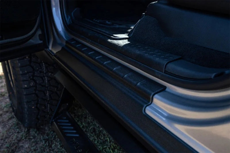 Bushwacker 2021 Ford Bronco 2 Door Trail Armor Rocker Panel - Black - Side View