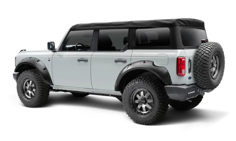 Bushwacker 2021+ Ford Bronco 4-Door Pocket Style Flares 4pc - Black - Installation View