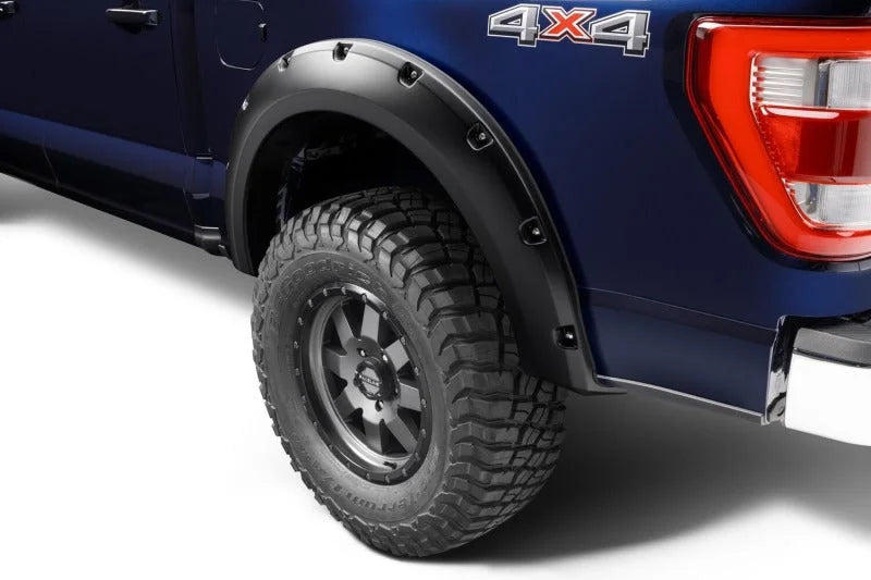 Bushwacker 2021 Ford F-150 (Excl. Lightning) Pocket Style Flares 4pc - Black - Installation View