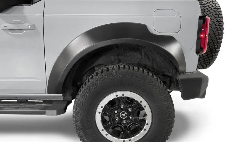 Bushwacker 21-22 Ford Bronco (2 Door) Extend-A-Fender Style Fender Flares - 4pc Smooth - Detail View